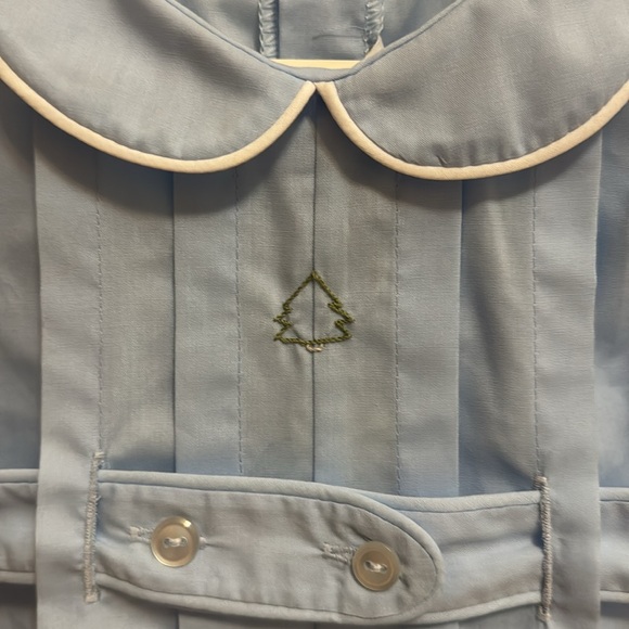 Lullaby Set 18M Blue Christmas Tree Embroidered One Piece - Picture 2 of 5